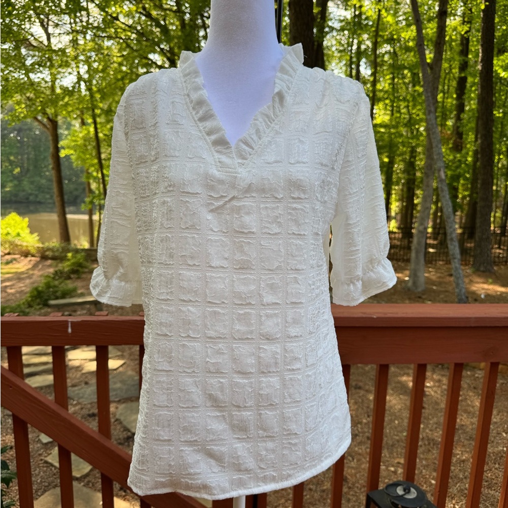 Elegant Cream Women's Top